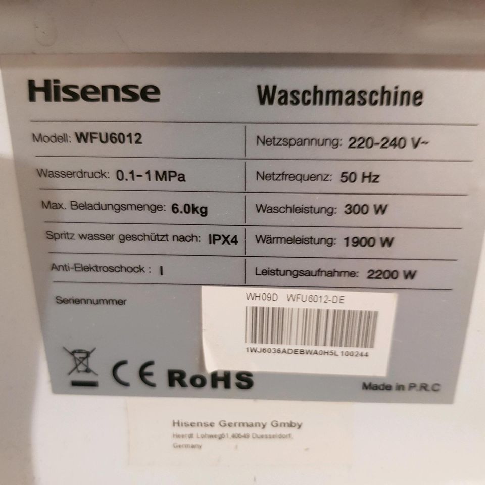 Ersatzteile Waschmaschine Hisense WFU6012 in Ronnenberg