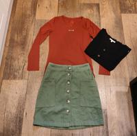 Tom Tailor Paket XS Rock,Langarmshirt & Shirt khaki schwarz rot Baden-Württemberg - Riederich Vorschau