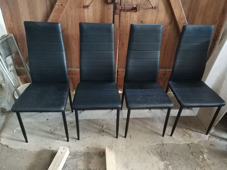 4 Stühle, vier Stühle, Stuhl, schwarz in Schmoelln