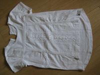 T-Shirt weiß von JAKO-O Gr. 116/122 mit Häkeleinsatz Baden-Württemberg - Deckenpfronn Vorschau