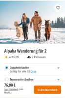 Alpaka Wanderung für 2 Personen Jochen Schweizer München - Trudering-Riem Vorschau