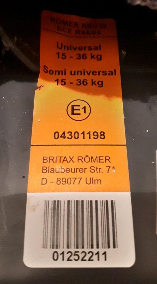 Britax Römer KIDFIX ECE R44/04 Universal in Rosenow