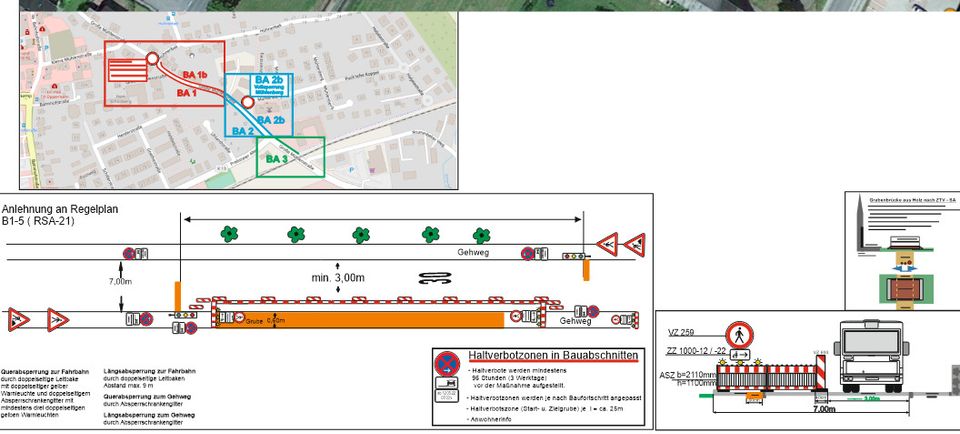 Verkehrszeichenplan-Schilderplan / RSA21 in Gladbeck