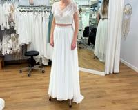 Brautkleid Zweiteiler Standesamt Brautmode Rock & Spitzenoberteil Bayern - Leidersbach Vorschau