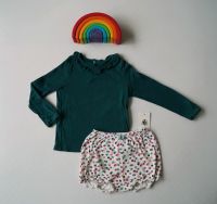 Petit Bateau Shorts + Shirt Gr. 86 (24M) grün weiß Punkte Glitzer Nordrhein-Westfalen - Meerbusch Vorschau