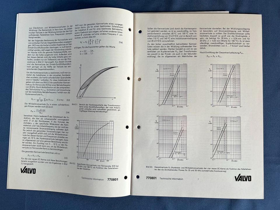 Heft VALVO Transformatoren Drosseln in Schaltnetzteilen TI 770801 in Bremen