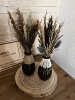 Boho Vase 2 Stück Trockenblumen grau Natur dekowerk Nordrhein-Westfalen - Lübbecke  Vorschau