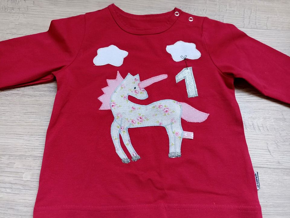 Geburtstag Shirt neu benäht Handmade gr 80/86 pink JAKO o Einhorn in Frankfurt (Oder)