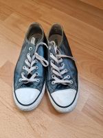 Gebrauchte Converse Schuhe abzugeben Gr. 41 metallicblau Thüringen - Weimar Vorschau