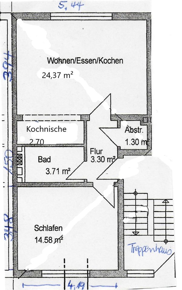 2-Raum- Wohnung E-Holsterhausen Grenze Frohnhausen in Essen