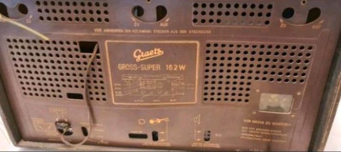 Graetz Röhrenradio Groos-Super 162 W mit Baujahr 1952 / 1953. in Salzgitter