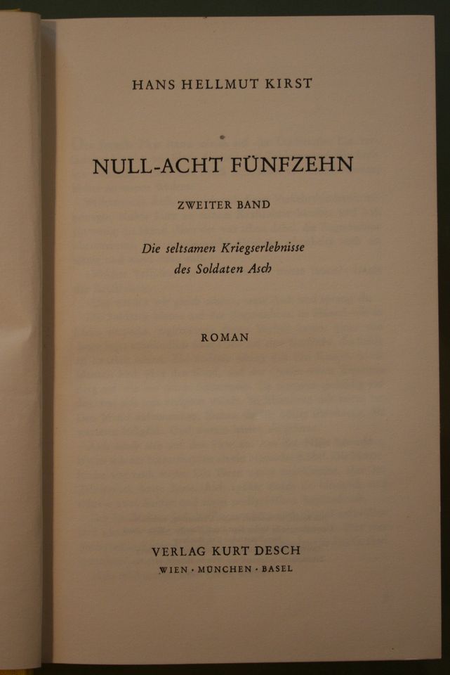 NULL-ACHT FÜNFZEHN von Hans Hellmut Kirst - Bände 1 und 2 in Berlin