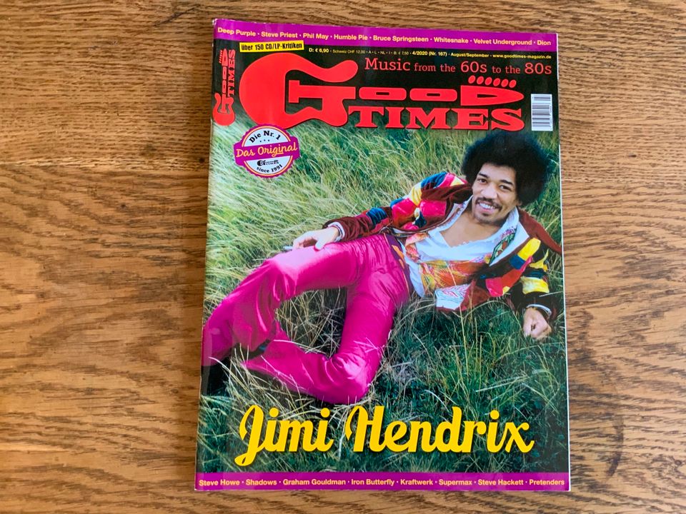 Jimi Hendrix in verschiedenen Musikmagazinen in Tönisvorst