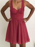 Sommerkleid/Kleid aus Chiffon/H&M/Neu/ Gr.XS/Bordeaux Mitte - Tiergarten Vorschau