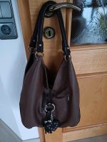 Damen Handtasche Leder braun/schwarz Bayern - Langfurth Vorschau