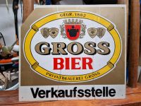 Gross Bier Riegelsberg Pilsener Brauerei Werbeschild Saarland - Riegelsberg Vorschau