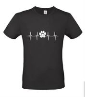 T-Shirt „EKG mit Hundepfote“ für Damen und Herren Thüringen - Vacha Vorschau