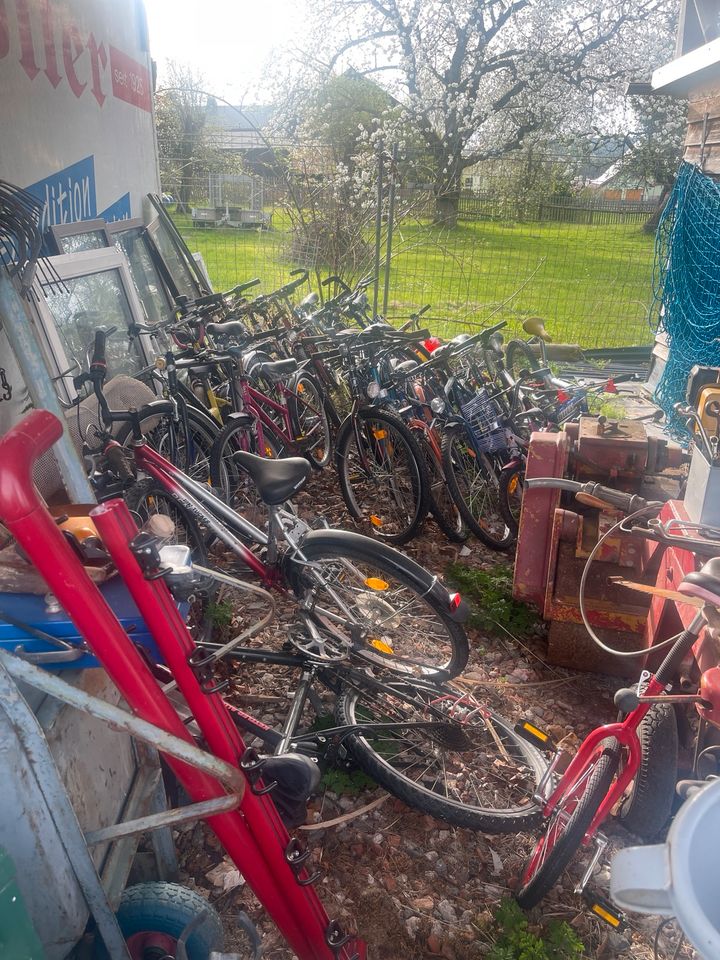 Verschiedene Fahrräder in Rodewisch