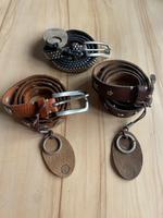 B. Belt BB 0100 TW 95 Ledergürtel braun schwarz Nieten Sterne Bayern - Rettenberg Vorschau