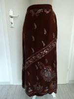 Langer Rock Wickelrock Gr 36 Braun Pailetten Gestickt Paisley H&M Stuttgart - Möhringen Vorschau