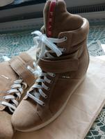 Neu Prada Schuhe,Stiefel,Wedges, halbhoch, 40, beige,Wildleder Kiel - Hassee-Vieburg Vorschau