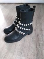 Stiefel mit Perlen von Zara Größe 38 schwarz Dortmund - Eving Vorschau