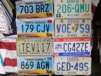 Original North Dakota & Ohio US Kennzeichen License Plates Hessen - Wabern Vorschau