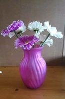 NEU Glas Vase mit 6 Stoffblumen Margareten Saarland - Losheim am See Vorschau