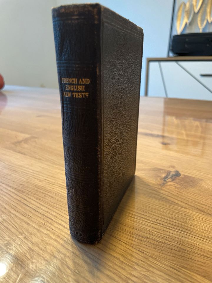 New Testament english and FRENCH neues Testament 2 sprachen 1804 in Minden