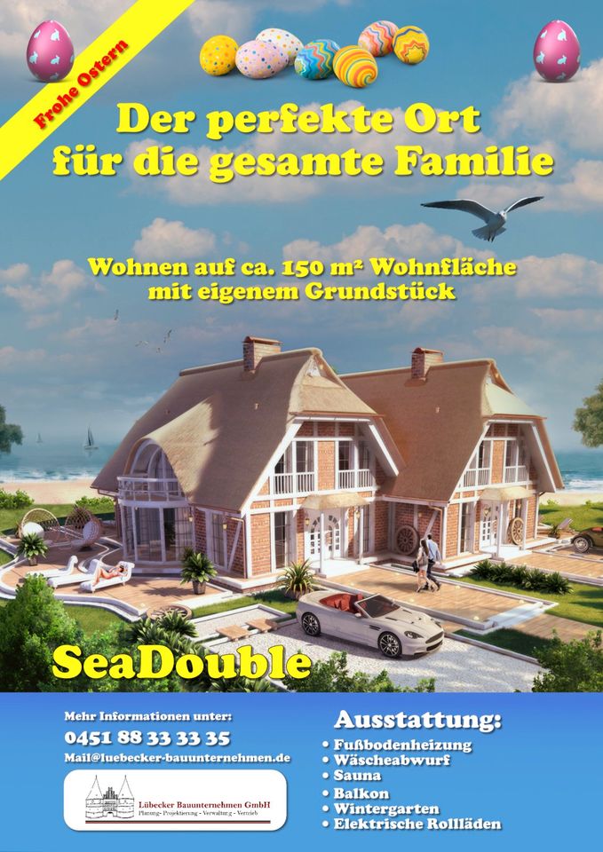 Strandhaus mit Charme, der perfekte Ort für die gesamte Familie auf 150 qm Wohnfläche mit Sauna und Haus am Meer in Sierksdorf