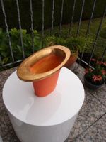 Blumentopf Orange Gold Handarbeit Aachen - Laurensberg Vorschau