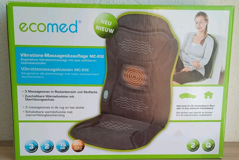 ECOMED Vibration/Massage Sitzauflage Auto/Home/Büro