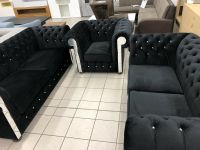 Chesterfield Chester Couch Swarovskiimitat Samt viele Farben Düsseldorf - Eller Vorschau