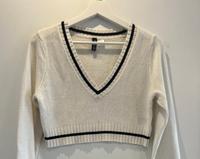 weißer H+M divided Strick Pullover Damen Oberteil Größe: S Dresden - Gompitz Vorschau