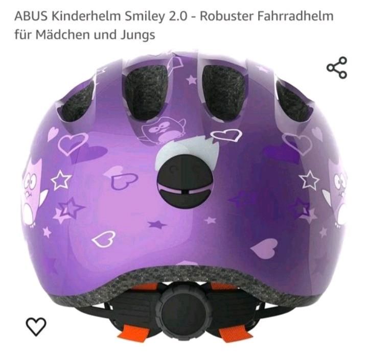 ABUS Fahrradhelm Smiley 2.0 lila Eulen 45-50 cm in Illertissen