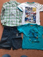 2 Tshirts, Hemd und Shorts Gr.104 alles für 5€ top erhalten Schleswig-Holstein - Krempermoor Vorschau