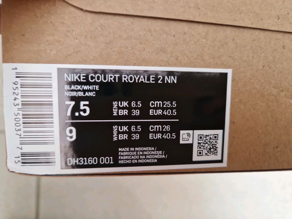 NEU Nike Sneakers Gr. 40,5 (40) Court Royale 2 NN in Dentlein am Forst