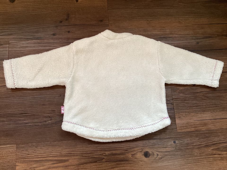 Kuschelpullover Pulli weiß/creme mit Katze Gr. 74 in Ehrenfriedersdorf