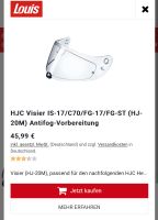 Helm HJC Visier (HJ-20M) Antifog-Vorbereitung Nordrhein-Westfalen - Solingen Vorschau