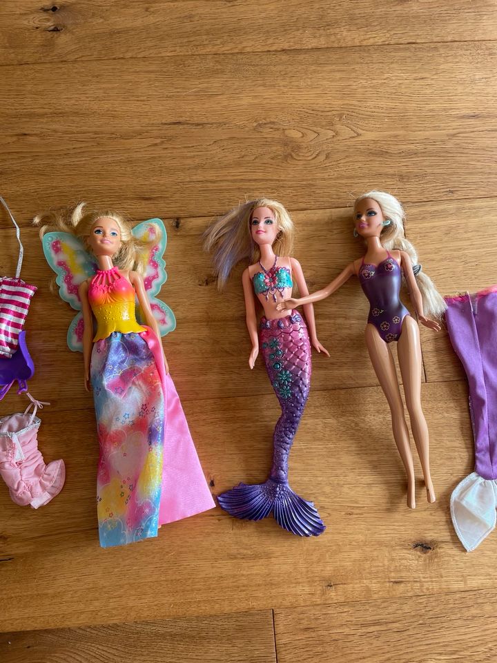 4 Barbies mit Zubehör, Taucherin / Meerjungfrau / Ballerina in Ritterhude