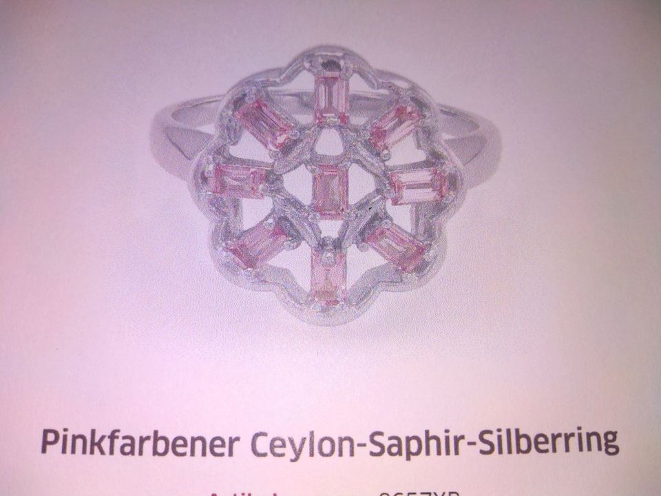 Silberring 925er Ceylon-Saphire Gr. 20 mm mit Zertifikat in Salzgitter