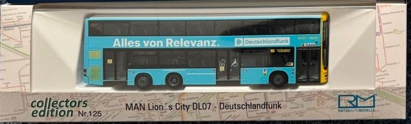 Sammlung Modellbusse - MAN Lions City DL - Deutschlandfunk in Bernburg (Saale)