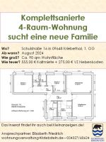 Komplett sanierte 4-Raum-Wohnung freut sich auf eine neue Familie Sachsen - Kriebstein Vorschau