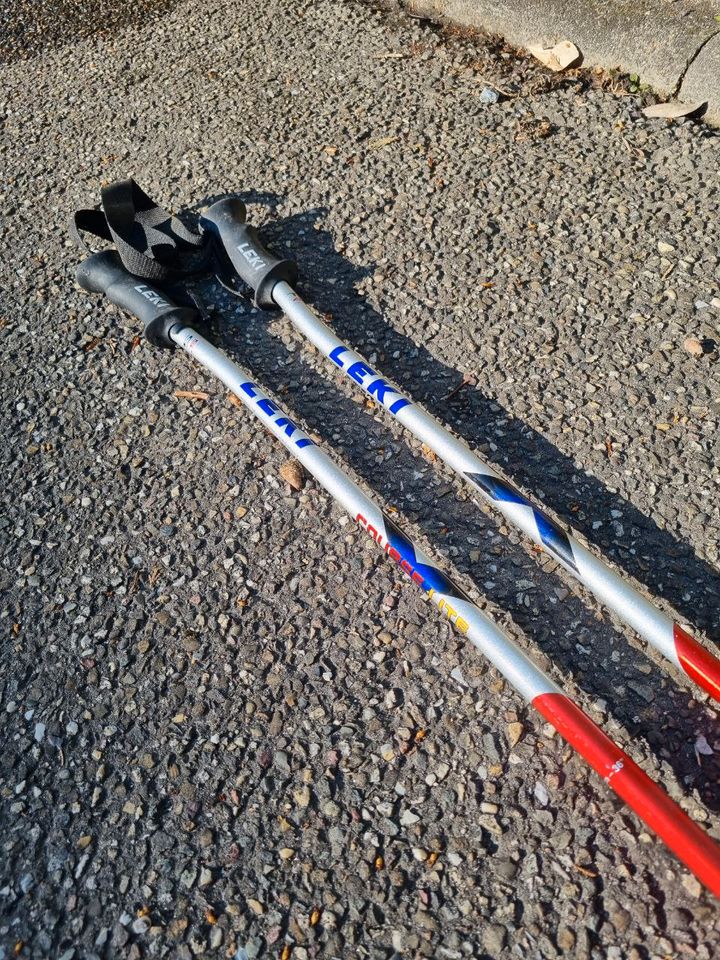 LEKI Skistöcke schwarz weiß 90cm Länge in Neckargemünd