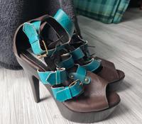 Steve Madden High Heels Gr. 37 Braun türkis Nordrhein-Westfalen - Troisdorf Vorschau