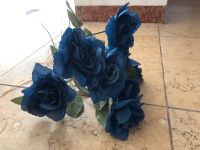 Deko, 5x blaue Rosen (40cm lang) Thüringen - Heilbad Heiligenstadt Vorschau