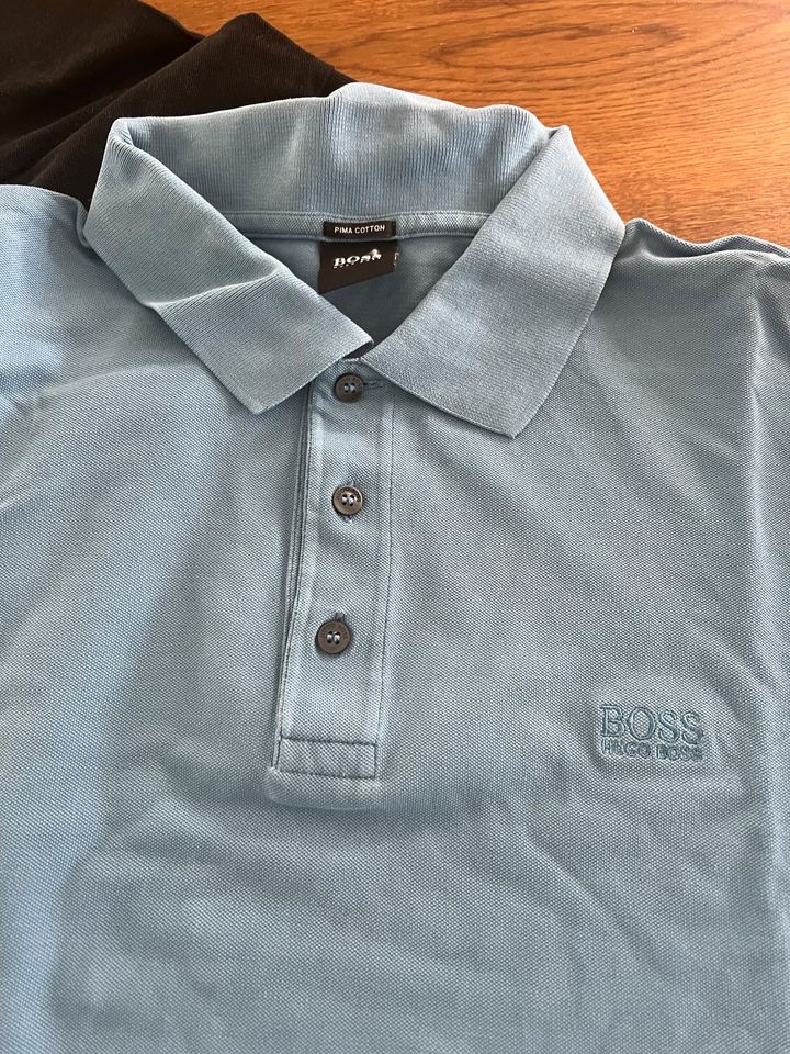 Boss Polo Shirts XXXL (3XL) hellblau und schwarz in Legden