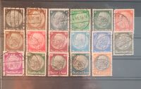 17 Briefmarken 1936 Deutsches Reich Hindenburg 1-100 Pf WZ.4 Hessen - Kassel Vorschau