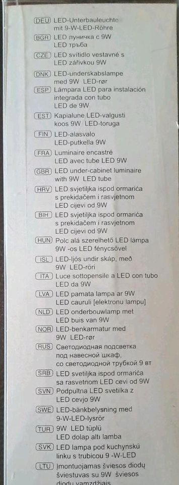 Voltolux MODERN LED Unterbauleuchte Weiß 62cm 9W T8 Röhre 800lm in Hamburg