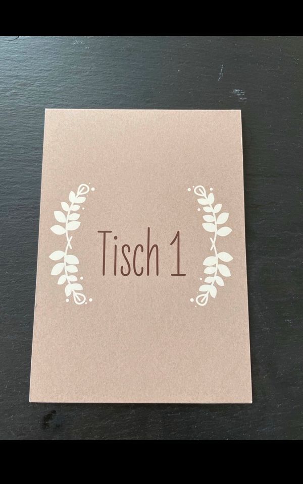 Tischnummern, Tischkarten für Hochzeit, Nr.1-10 ⭐️neuwertig⭐️ in Longkamp